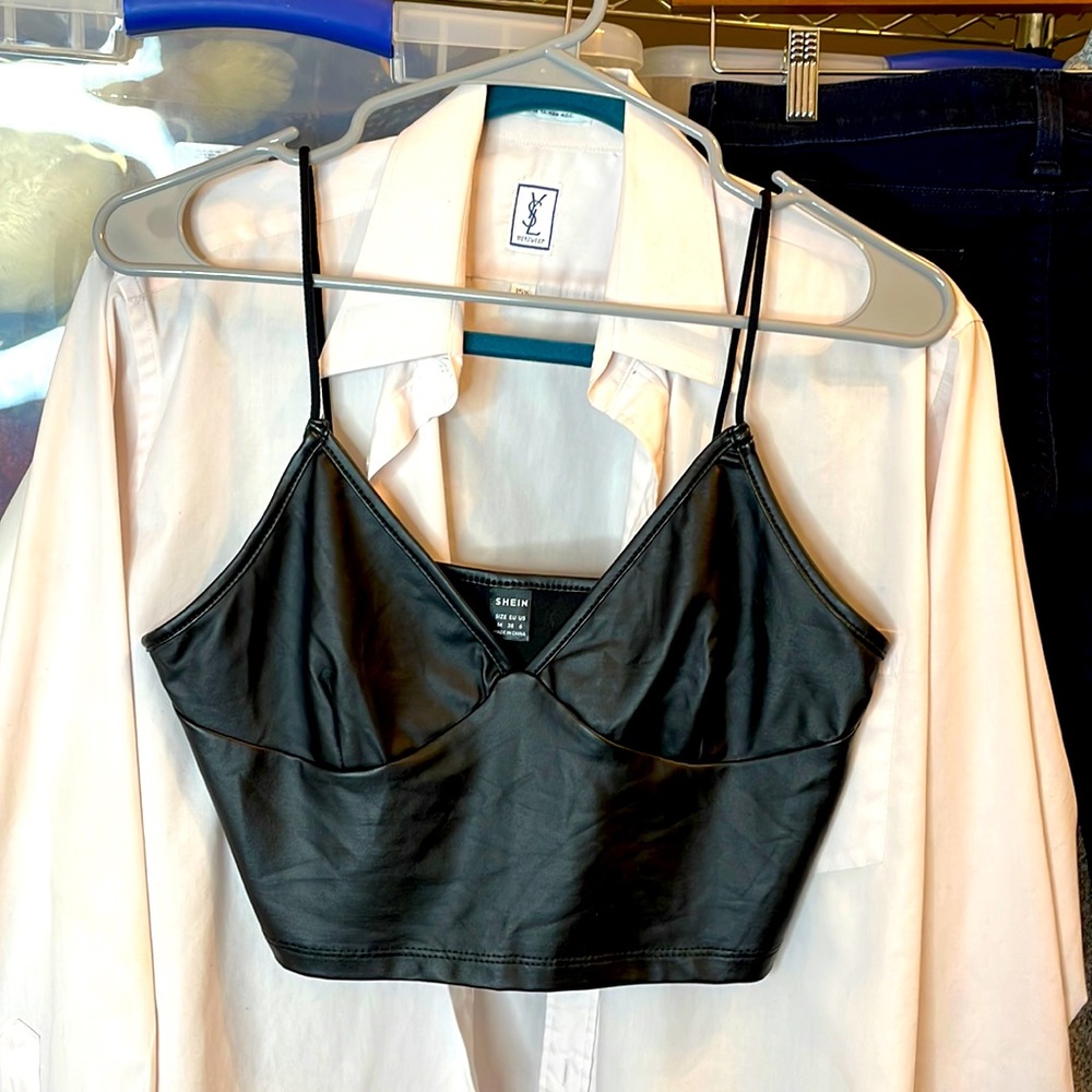 Leatherette Bralette